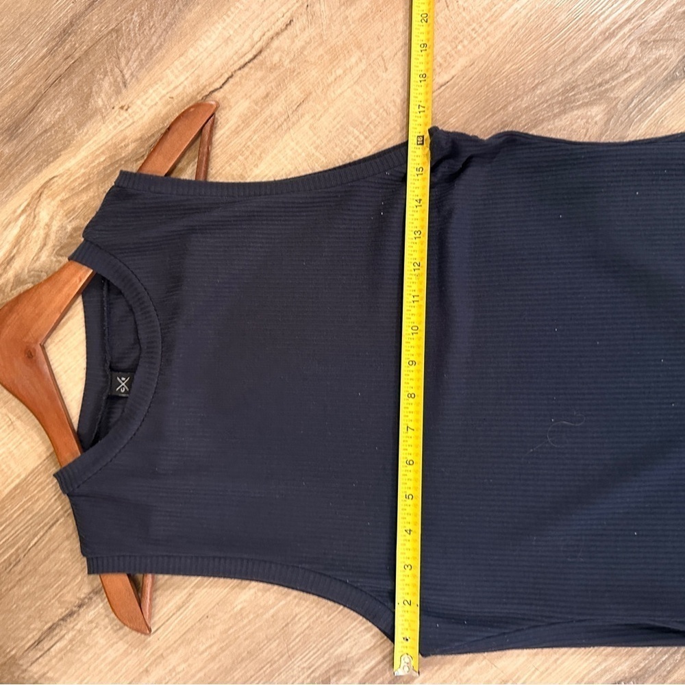Gentle Fawn Navy Blue Ribbed Sleeveless Bodycon Midi Dress Size Large Stretchy ! - Picture 7 of 9